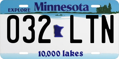 MN license plate 032LTN