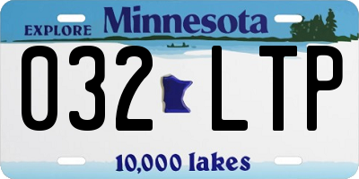 MN license plate 032LTP