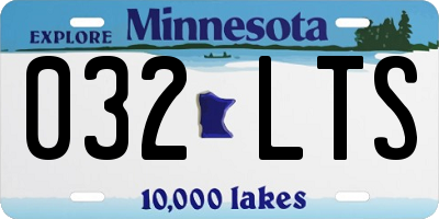 MN license plate 032LTS