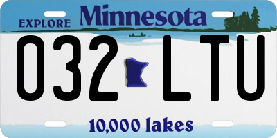 MN license plate 032LTU