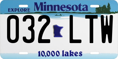 MN license plate 032LTW