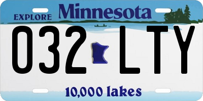MN license plate 032LTY