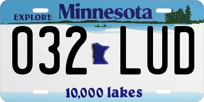 MN license plate 032LUD