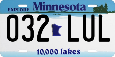 MN license plate 032LUL