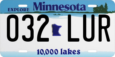 MN license plate 032LUR