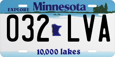MN license plate 032LVA
