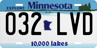 MN license plate 032LVD
