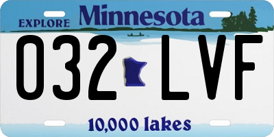 MN license plate 032LVF
