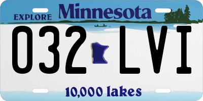 MN license plate 032LVI