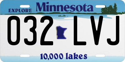 MN license plate 032LVJ