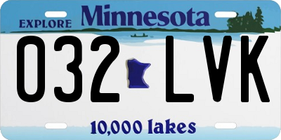 MN license plate 032LVK