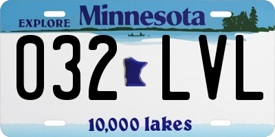 MN license plate 032LVL