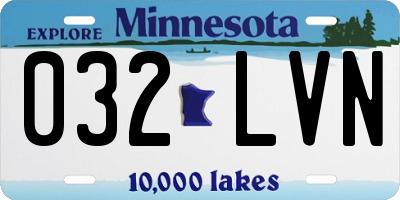 MN license plate 032LVN