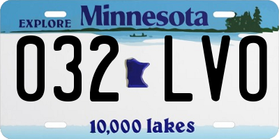 MN license plate 032LVO