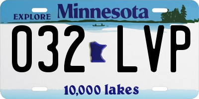 MN license plate 032LVP