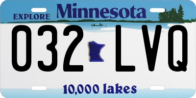MN license plate 032LVQ