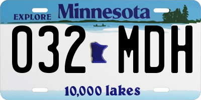 MN license plate 032MDH