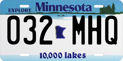 MN license plate 032MHQ