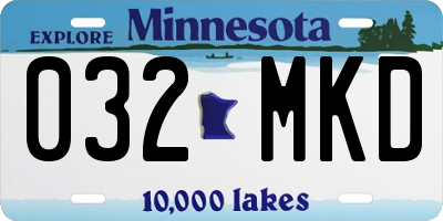 MN license plate 032MKD