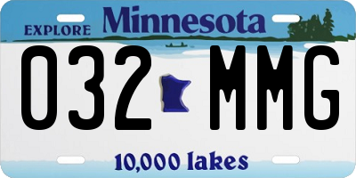 MN license plate 032MMG