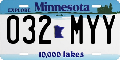 MN license plate 032MYY
