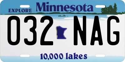 MN license plate 032NAG