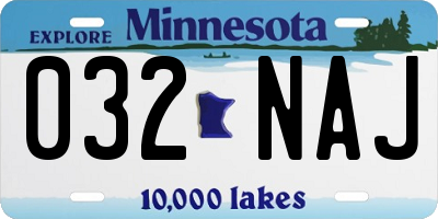 MN license plate 032NAJ