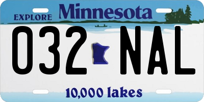 MN license plate 032NAL