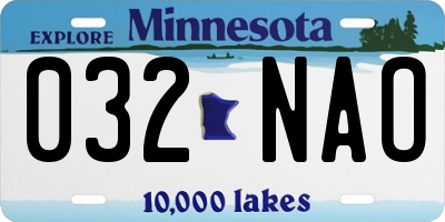 MN license plate 032NAO