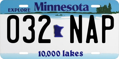 MN license plate 032NAP