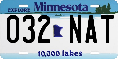 MN license plate 032NAT