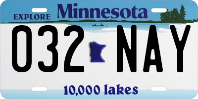 MN license plate 032NAY