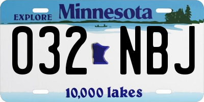 MN license plate 032NBJ