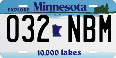 MN license plate 032NBM