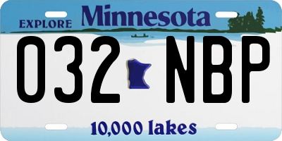 MN license plate 032NBP