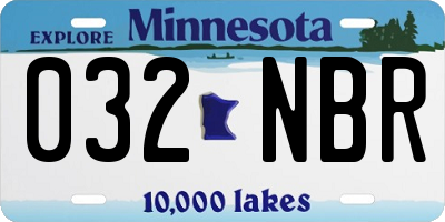 MN license plate 032NBR