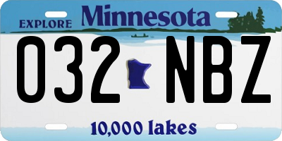 MN license plate 032NBZ