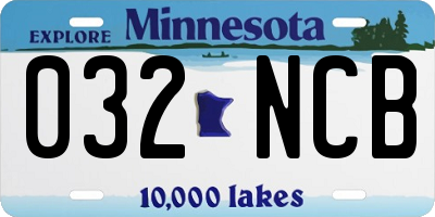 MN license plate 032NCB