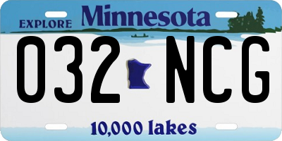 MN license plate 032NCG
