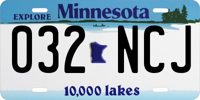 MN license plate 032NCJ