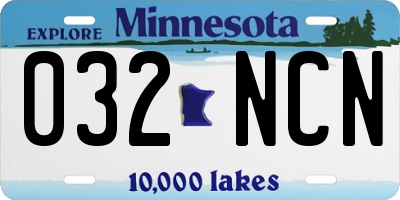 MN license plate 032NCN