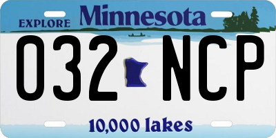 MN license plate 032NCP