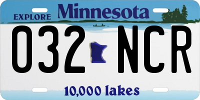 MN license plate 032NCR