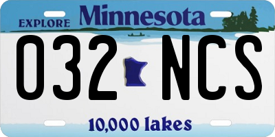 MN license plate 032NCS
