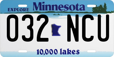 MN license plate 032NCU