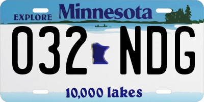 MN license plate 032NDG