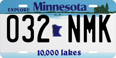 MN license plate 032NMK