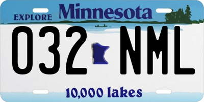 MN license plate 032NML
