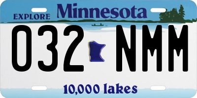 MN license plate 032NMM