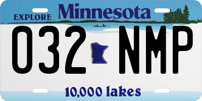 MN license plate 032NMP